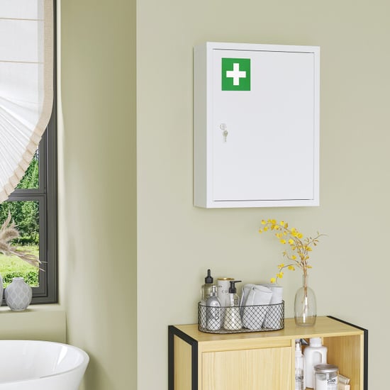 4goodz Medicijnkastje ehbo-kastje met slot rvs 15x40x53 cm - - Image 3