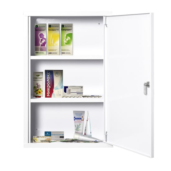 4goodz Medicijnkastje ehbo-kastje met slot rvs 18x40x60 cm - - Image 5