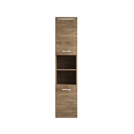 Badplaats Badkamerkast paso 35 x 35 x 160 cm bruin hangende kolomkast - Image 2