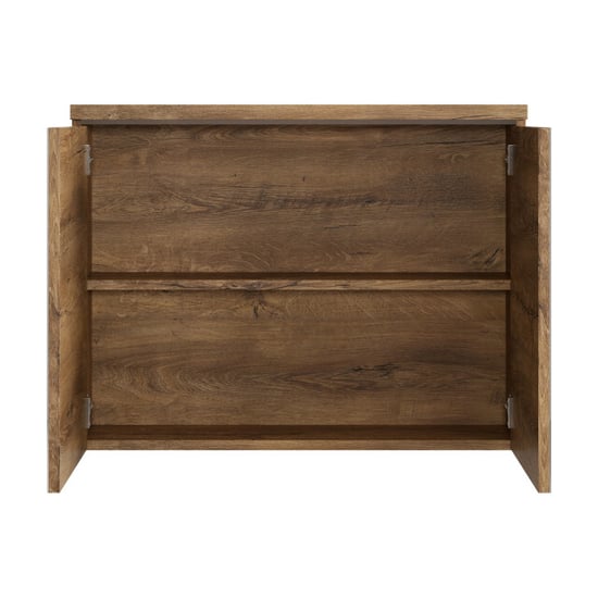 Badplaats Badkamerkast paso 80 x 20 x 60 cm bruin spiegelkast badkamer - Image 2