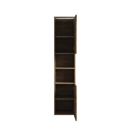 Badplaats Badkamerkast paso 35 x 35 x 160 cm bruin hangende kolomkast - Image 4