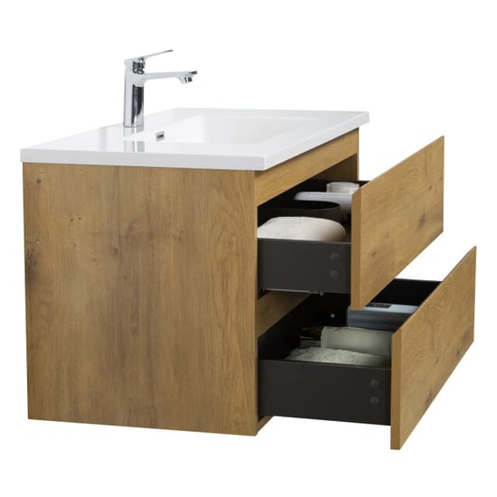 Badplaats Badkamermeubel set angela 90 cm - badmeubel met wastafel - Image 2