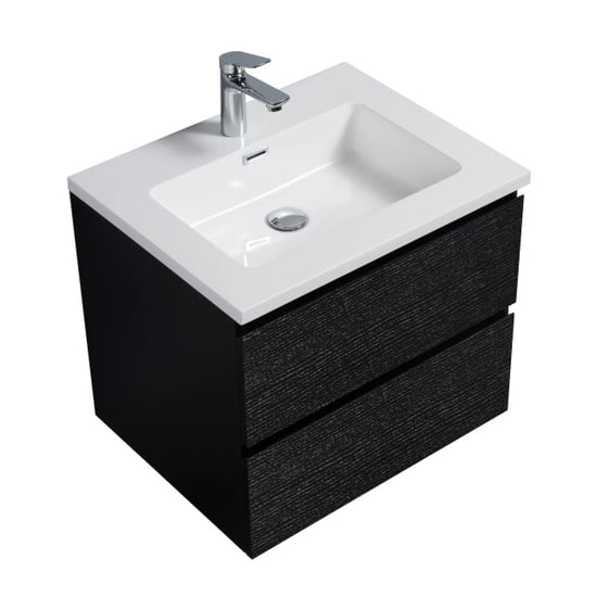 Badplaats Badkamermeubel set angela 60cm zwart badmeubel met - Image 3