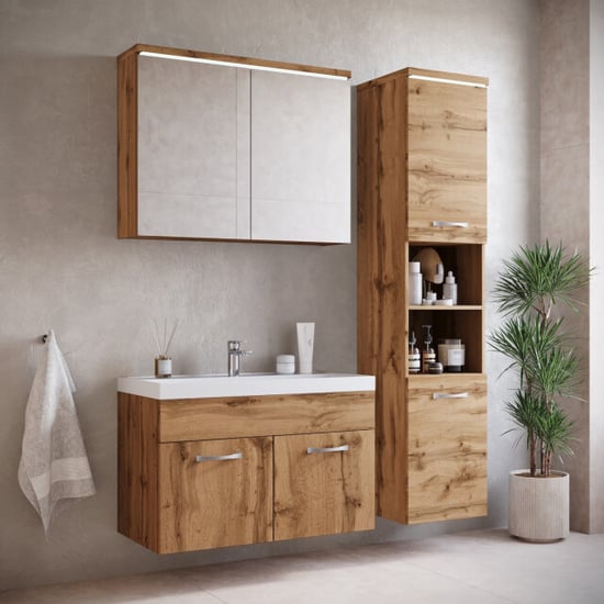 Badplaats Badkamermeubel set paso 01 80 x 40 cm - badmeubel met wastafel - Image 2