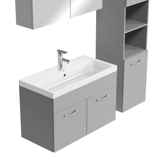 Badplaats Badkamermeubel set paso 80 x 40 cm mat badmeubel met - Image 5