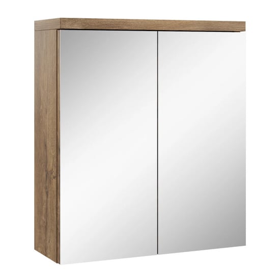 Badplaats Spiegelkast toledo 60 x 20 x 60 cm bruin badkamerkast - Image 1