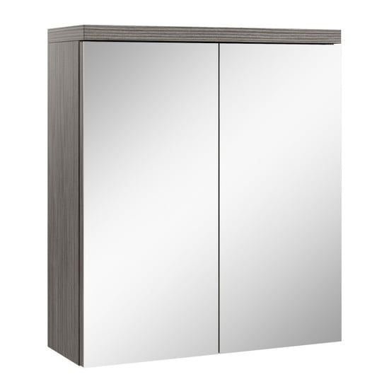 Badplaats Spiegelkast toledo 60 x 20 x 60 cm grijs badkamerkast - Image 1