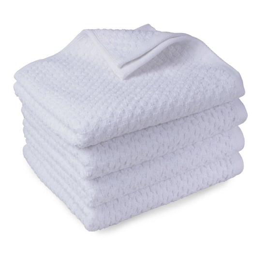 DoubleDry Handdoekenset popcorn weave 4 stuks 70x140 cm 100% katoen - - Image 1