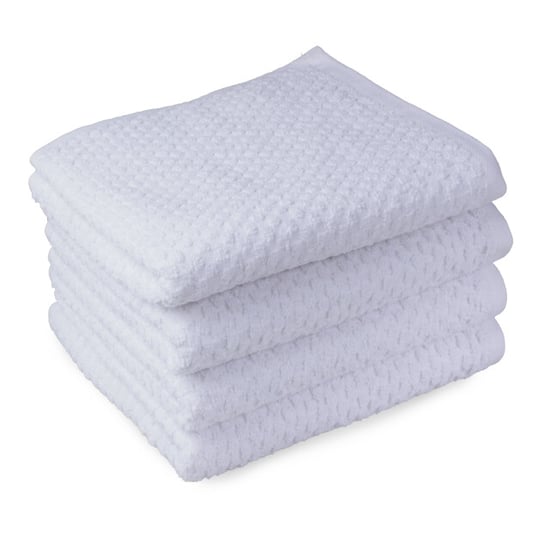 DoubleDry Handdoekenset popcorn weave 4 stuks 70x140 cm 100% katoen - - Image 5