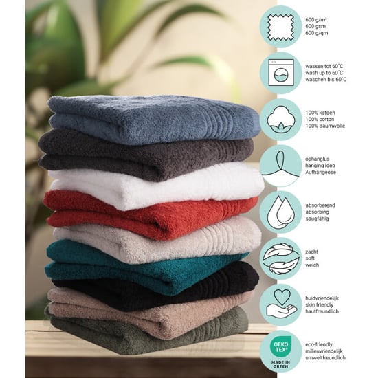 Phlox Washandjes set 16x21 cm 6 stuks 600 g/m2 zacht katoen supreme - Image 2