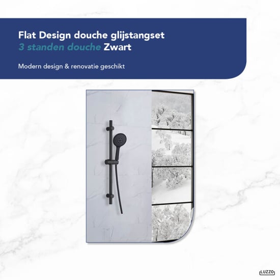 Luzzo ® flat design douche glijstangset 3 standen douche - - Image 3
