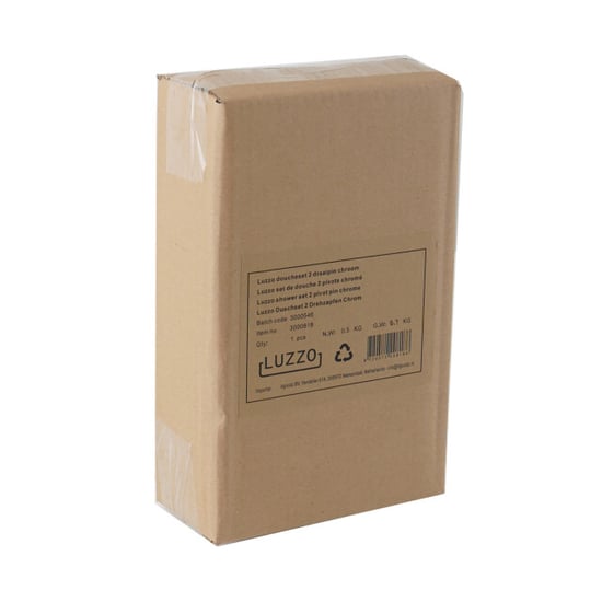 Luzzo ® flat doucheset bestaande uit douchekop met slang chroom - Image 5