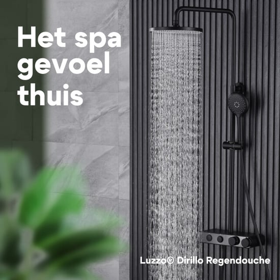 Luzzo ® dirillo regendouche thermostaat met planchet mat - Image 3