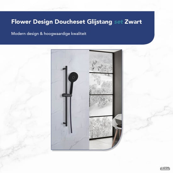 Luzzo ® flower design doucheset glijstang-set - - Image 5