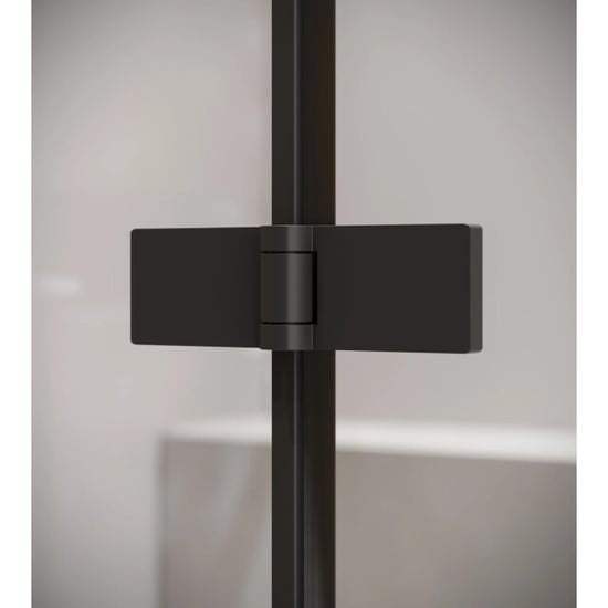 Badplaats Badwand austin 120 x 140 cm zwart badscherm draaibaar 5 mm dik - - Image 2
