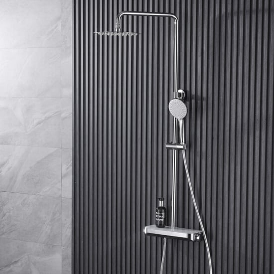 Luzzo ® varese regendouche thermostaat met planchet -chroom/ - Image 3