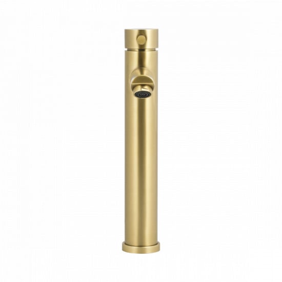 Luzzo ® como brushed brass hoog rvs wastafelkraan hoog - - Image 2