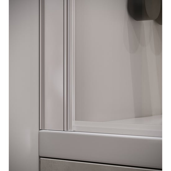 Badplaats Badwand torino 80 x 140 cm chroom badscherm draaibaar 5 mm dik - - Image 2
