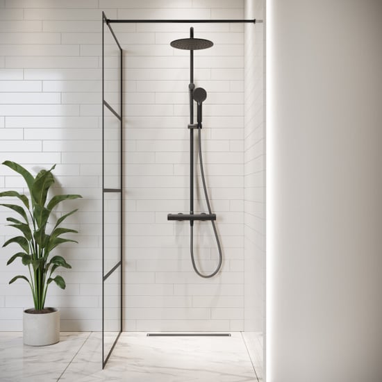 Badplaats Douchewand essos 50 x 200 cm zwart – inloopdouche 8 mm - Image 3