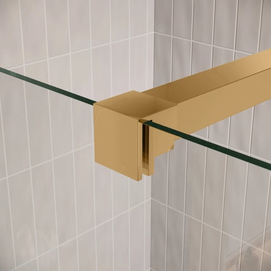 Badplaats Douchewand florida 50 x 200 cm goud – inloopdouche 8 mm - Image 3