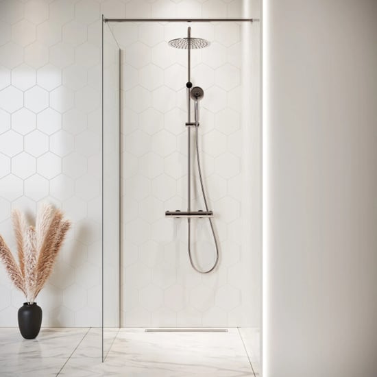 Badplaats Douchewand florida 70 x 200 cm chroom – inloopdouche 8 mm - Image 6