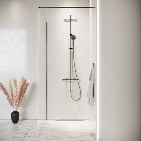 Badplaats Douchewand florida 120 x 200 cm chroom – inloopdouche 8 mm - Image 3