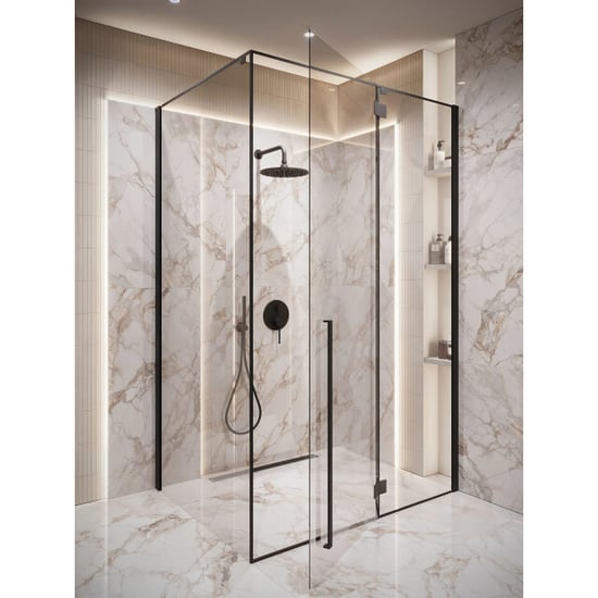 Badplaats Douchecabine vancouver 90 x 120 x 190 cm zwart met veiligheids - - Image 2