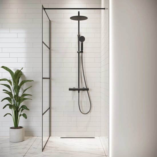 Badplaats Douchewand essos 80 x 200 cm zwart – inloopdouche 8 mm - Image 6