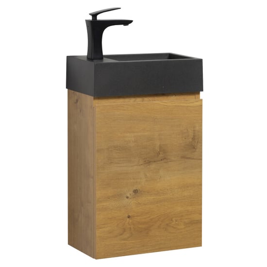 Badplaats Toiletmeubel angela 40 x 22 cm - fonteinmeubel met zwarte - Image 1