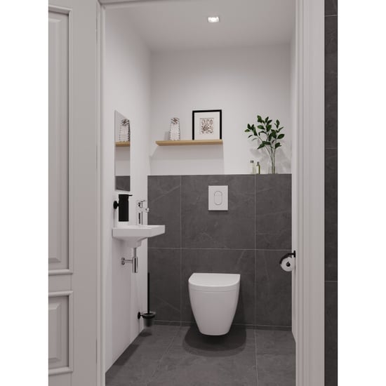 4bathroomz ® oslo toiletrolhouder met klep wc rolhouder - - Image 2