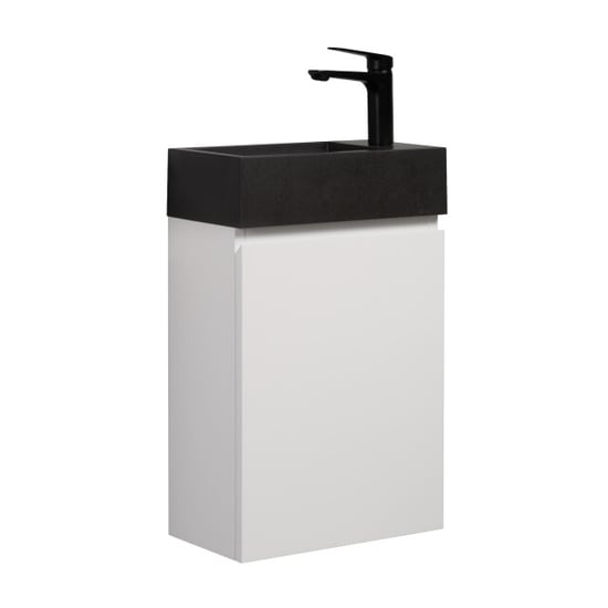 Badplaats Toiletmeubel angela 40 x 22 cm mat fonteinmeubel met zwarte - Image 1