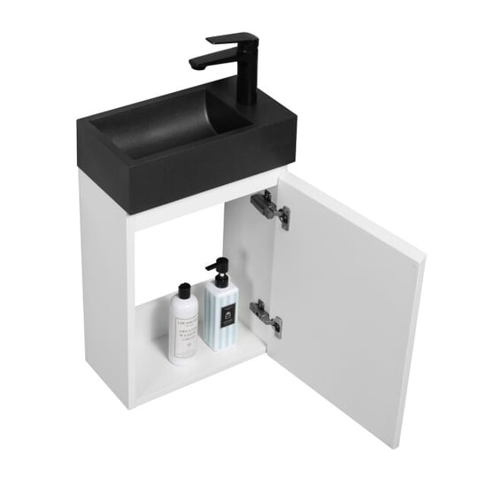 Badplaats Toiletmeubel angela 40 x 22 cm mat fonteinmeubel met zwarte - Image 3