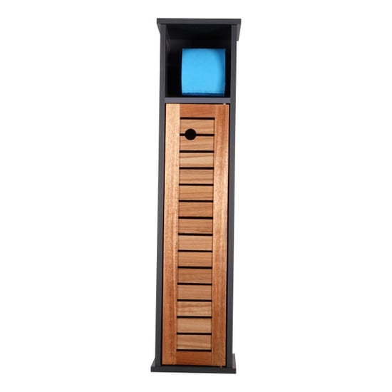 4goodz Toiletrolhouder met toiletroldispenser acaciahout- 18x18x75 cm - Image 2