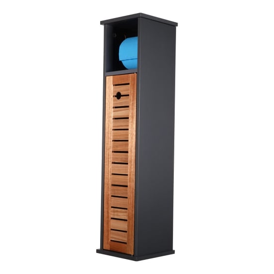 4goodz Toiletrolhouder met toiletroldispenser acaciahout- 18x18x75 cm - Image 3