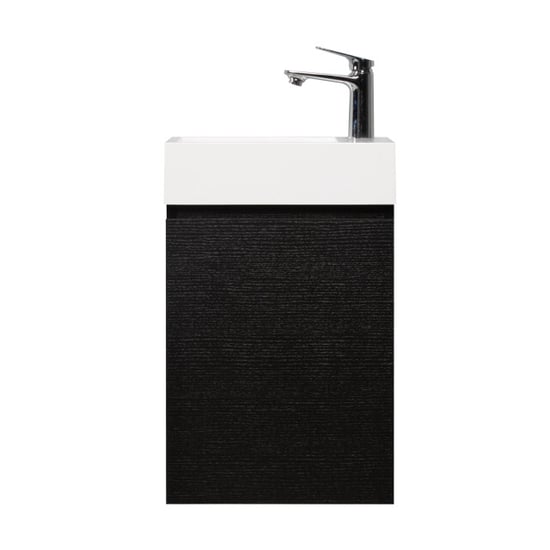 Badplaats Toiletmeubel angela 40 x 22 cm zwart fonteinmeubel met wastafel - Image 4