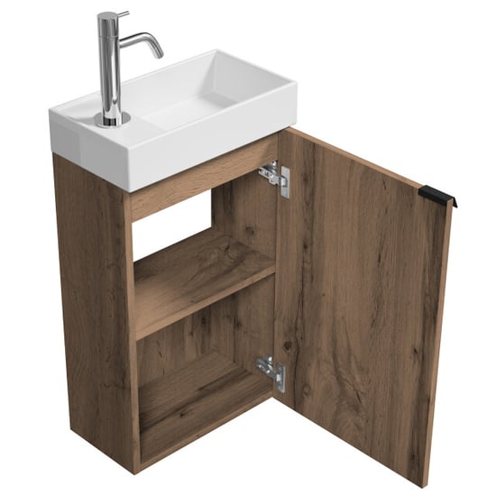 Badplaats Toiletmeubel apollo 40 x 22 cm bruin fonteinmeubel met - Image 3