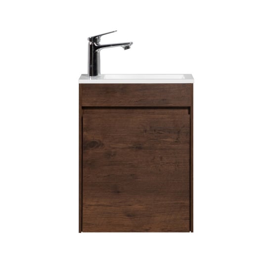 Badplaats Toiletmeubel sinta 40 x 22 cm walnoot bruin fonteinmeubel met - Image 2