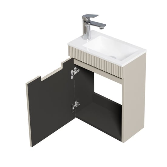 Badplaats Toiletmeubel thermis 40 x 22 cm - fonteinmeubel met witte - Image 2