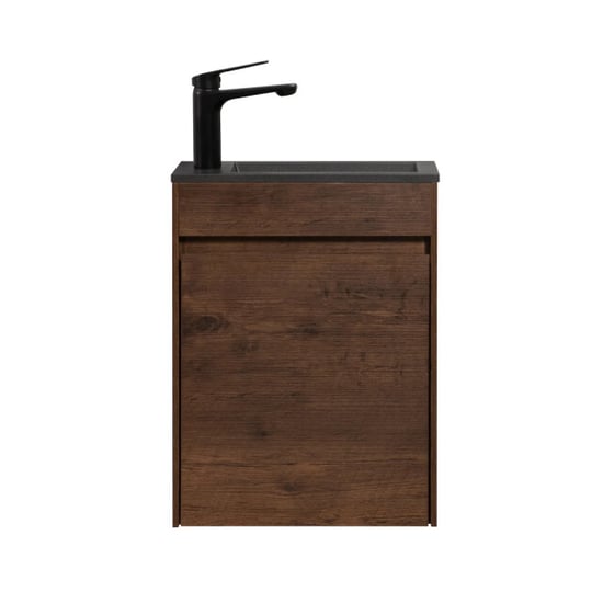 Badplaats Toiletmeubel sinta 40 x 22 cm walnoot bruin fonteinmeubel met - Image 3