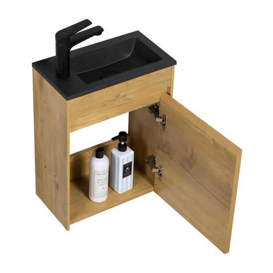 Badplaats Toiletmeubel sinta 40 x 22 cm - fonteinmeubel met zwarte - Image 3