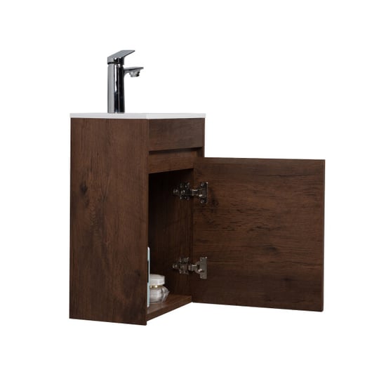 Badplaats Toiletmeubel sinta 40 x 22 cm walnoot bruin fonteinmeubel met - Image 4