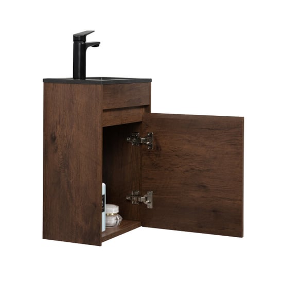 Badplaats Toiletmeubel sinta 40 x 22 cm walnoot bruin fonteinmeubel met - Image 4