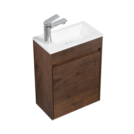 Badplaats Toiletmeubel sinta 40 x 22 cm walnoot bruin fonteinmeubel met - Image 5