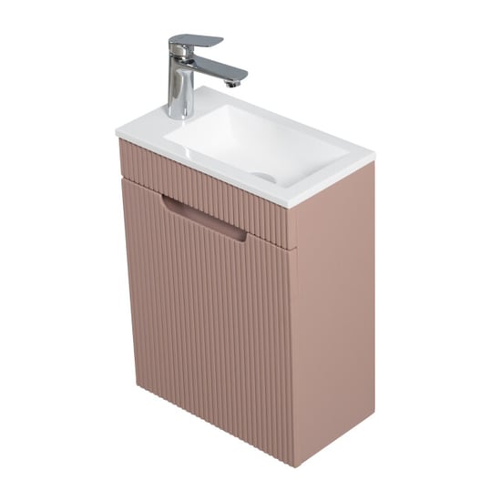 Badplaats Toiletmeubel thermis 40 x 22 cm mat fonteinmeubel met witte - Image 3