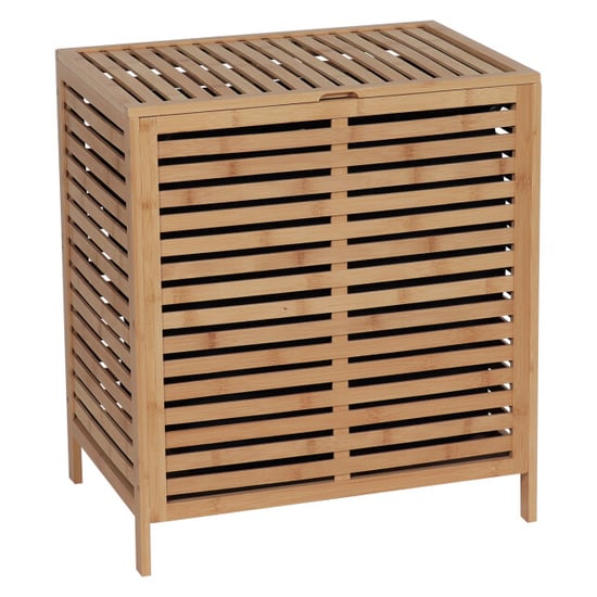 4goodz Bamboe wasmand 90 liter met waszak en deksel - - Image 4