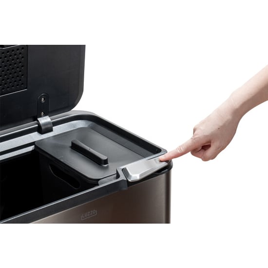 Luzzo ® kansas push/touch prullenbak 36 liter met extra aanrechtafvalbakje - - Image 2