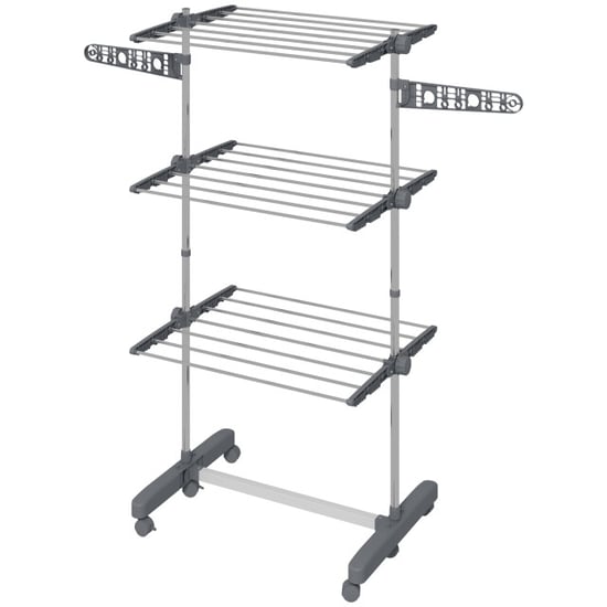4goodz Opvouwbare verrijdbaar wasrek met 4 niveaus en one-klick-systeem - Image 1