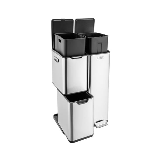 Luzzo ® ohio prullenbak afvalscheiding 60 liter pedaalemmer met soft close - Image 2