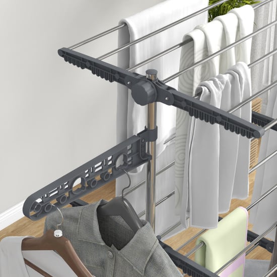 4goodz Opvouwbare verrijdbaar wasrek met 4 niveaus en one-klick-systeem - Image 3