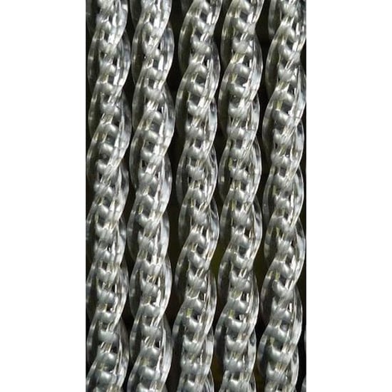 Vliegengordijnenexpert Venetië vliegengordijn 92x210 cm transparant met zilveren kern in het kozijn - Image 2